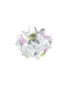 Chroom plafondlamp Butterfly, Modern