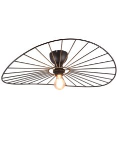 Zwarte plafondlamp industrieel, Dejan