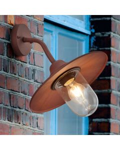 Industriële buitenlamp Verena, Roestkleurig