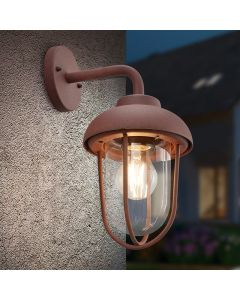 Industriële buitenlamp Trevor, Roestkleurig