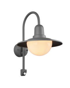 Moderne buiten wandlamp Semmy, Antraciet, met bewegingssensor