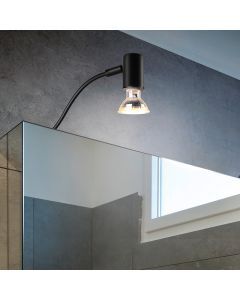 Moderne wandlamp Martika, zwart, metaal, IP44