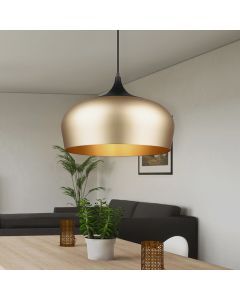 Moderne hanglamp Kinga, messing, aluminium