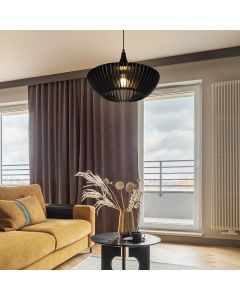 Houten hanglamp zwart, Mirjan