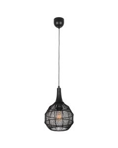 Zwarte hanglamp landelijk, Rins