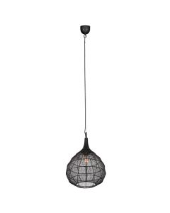 Zwarte hanglamp landelijk, Rins