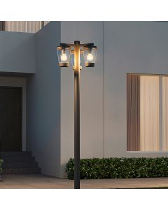 Moderne buitenlamp Kerstin, antraciet, aluminium, IP44