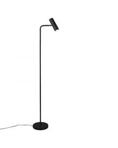 Zwarte vloerlamp modern, Kaso, met schakelaar