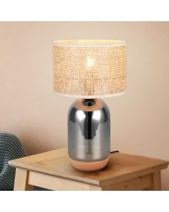 Chromen tafellamp rookglas, Madui