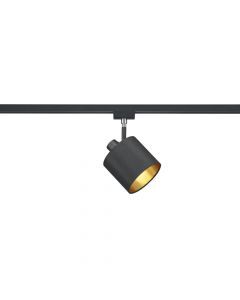 Zwart/gouden Koge spot voor 2 fase rail verlichting