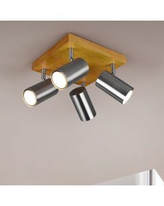 Nikkelen plafondspot modern, Kaso