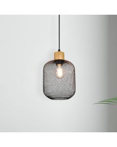 Gaas hanglamp Cristel, zwart, modern