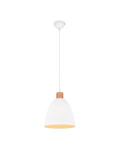 Moderne hanglamp Casparus, wit, metaal