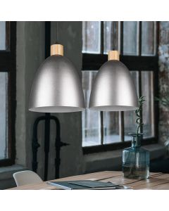 Nikkelen hanglamp Casparus, metaal