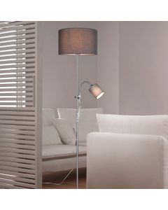 Moderne vloerlamp Edina, nikkel