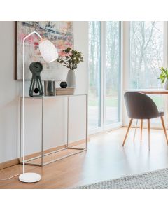 Witte vloerlamp modern, Delana, met schakelaar