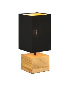Bruine tafellamp Job, hout