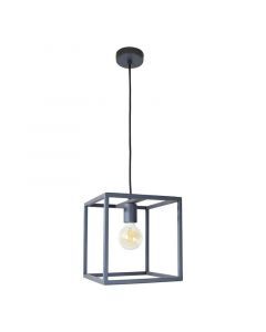 Industriële frame hanglamp Redox, Zwart