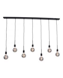 Industriële hanglamp Bolb, zwart, langwerpig