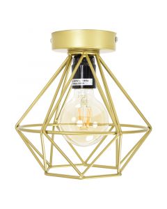 Stoere, industrie plafondlamp Merlon, gaaslook