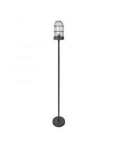 Industriële vloerlamp zwart, Nova, met schakelaar
