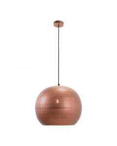 Industriële hanglamp Fawwaz, koper, rond