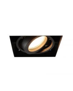 Zwarte trimless inbouwspot Joost, metaal, GU10 MR16