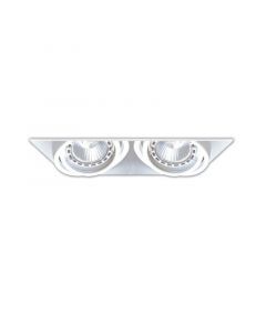 Witte trimless inbouwspot Wilhelm, metaal