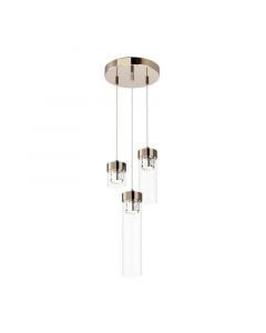 Design hanglamp Maxwell, goud, glas