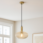 Retro hanglamp amber, Charlois