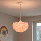 Stoffen hanglamp roze, Suzie