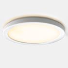 Witte badkamer plafondlamp Shivani, rond, IP44, 15W, 3000K LED