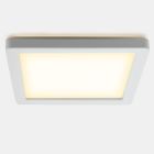 Witte badkamer plafondlamp Shivani, vierkant, IP44, 8W, 3000K LED