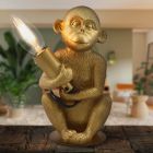 Moderne aap lamp goud, Monkey, met schakelaar
