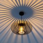 Zwarte hanglamp Lieve, Rond