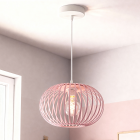 Roze kinder hanglamp Lieve, metaal, industrieel