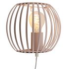 Industriële wandlamp beige, Lieve, met schakelaar