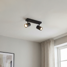 Moderne plafondspot zwart, Elena