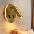 Moderne wandlamp goud, Alec, 9W, 3000K LED, met schakelaar