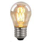 Dimbare Olucia E27 LED filament lamp Tuelo, amber, 4W, 2200K