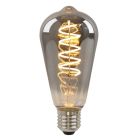 Dimbare Olucia E27 LED Edison lamp Tuelo, grijs, 4W, 2200K
