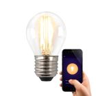 Olucia Smart LED lamp E27 Melchis, P45, 5W, dim to warm