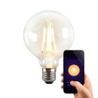 Olucia Smart LED lamp E27 George, G95, 5W, dim to warm