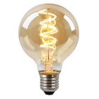 Dimbare Olucia E27 LED filament lamp Tuelo, amber, G80, 4W, 2200K