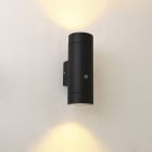 Moderne buiten wandlamp met schemersensor zwart, Marcos, IP44