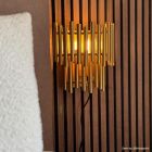Moderne wandlamp messing, Joelle, met schakelaar