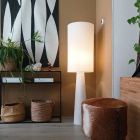 Japandi vloerlamp beige, Timmy, met schakelaar