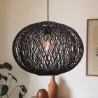 Bamboe hanglamp zwart, Florine