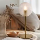 Retro tafellamp transparant, Johnson, met schakelaar