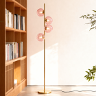 Design vloerlamp roze, Remo, met schakelaar